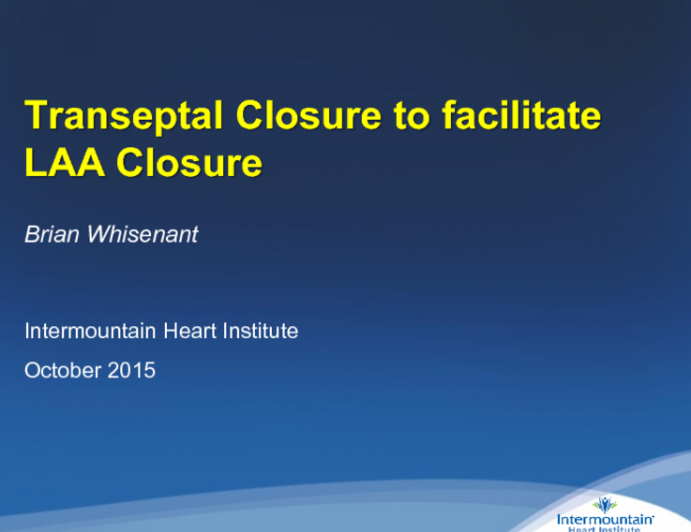 Case 2: Transseptal Puncture for Left Atrial Appendage Closure