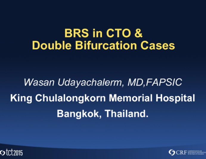 BRS in a Double Bifurcation Left Main and LAD-Dg With 2-Year Follow-up OCT