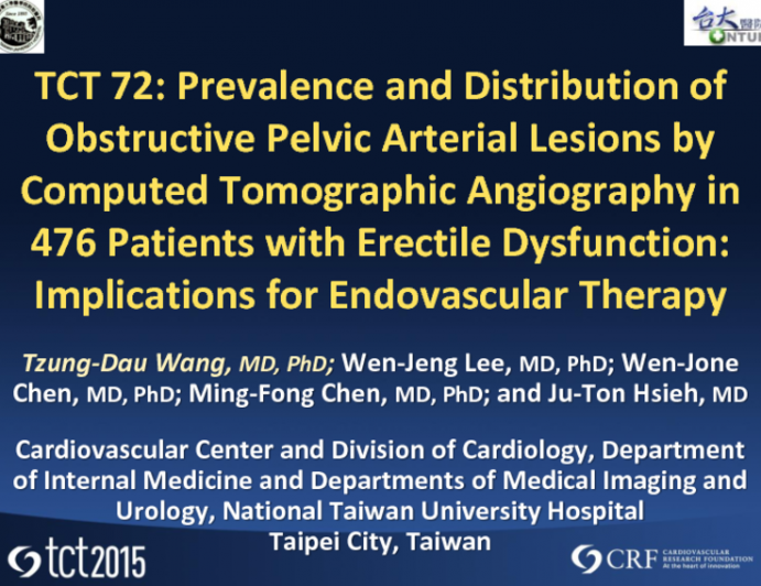 TCT 72 Prevalence and Distribution of Obstructive Pelvic Arterial