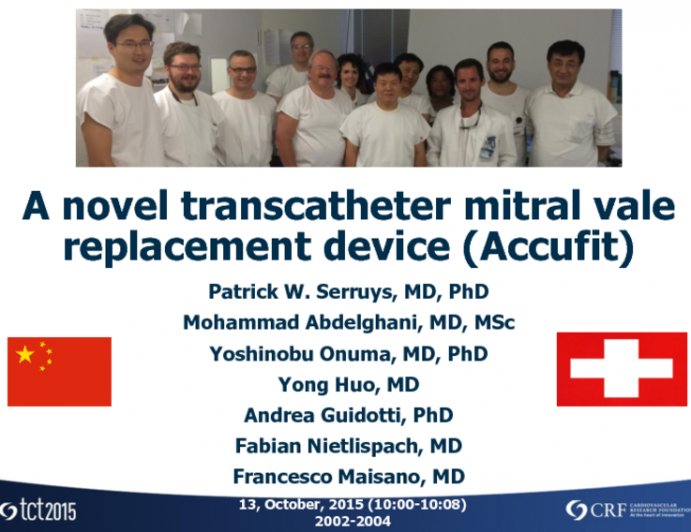 LA Novel Transcatheter Mitral Valve Replacement Device (AccuFit)