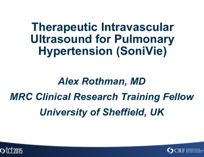 Therapeutic Intravascular Ultrasound for Pulmonary Hyptertension (SoniVie)