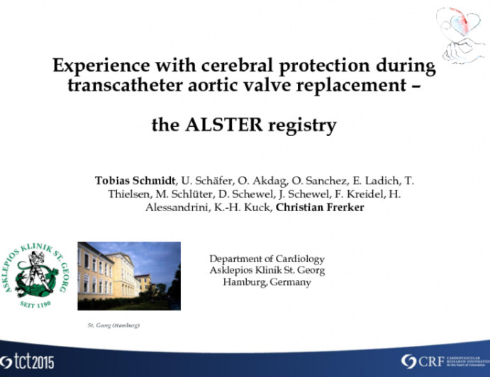 TCT 101: Experience With Cerebral Protection During Transcatheter Aortic Valve Replacement  The ALSTER Registry