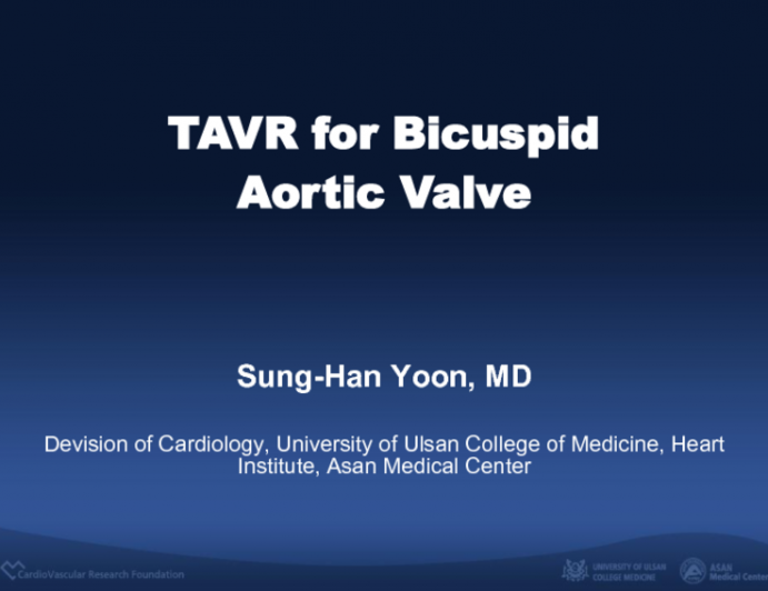 TCT 104: Clinical Outcomes of Transcatheter Aortic Valve Replacement for Bicuspid Aortic Valve Stenosis