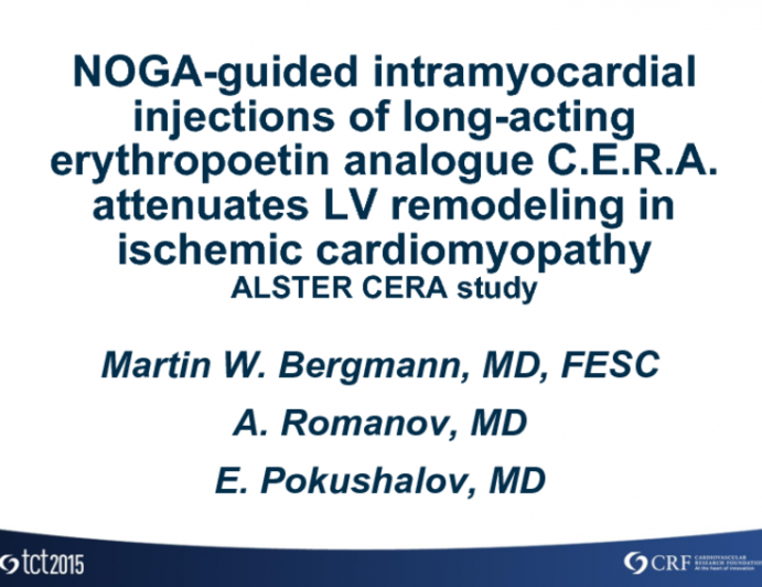 ALSTER-CERA: Evaluation of NOGA-Guided Intramyocardial Injection of a Long-Acting Erythropoietin Analogue in Patients With Ischemic Cardiomyopathy