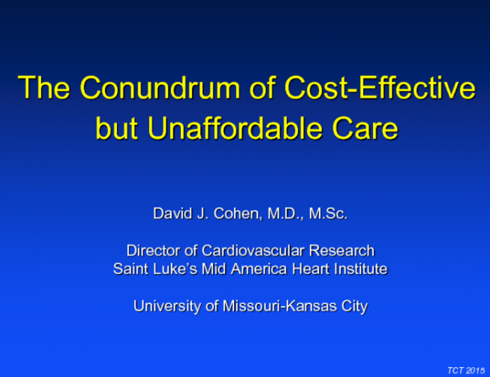 The Conundrum of Cost-effective but Unaffordable Care: The Plight of High-Tech New Interventional Therapies