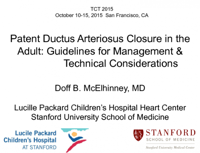 Patent Ductus Arteriosus Closure in the Adult: Guidelines for Management and Technical Considerations