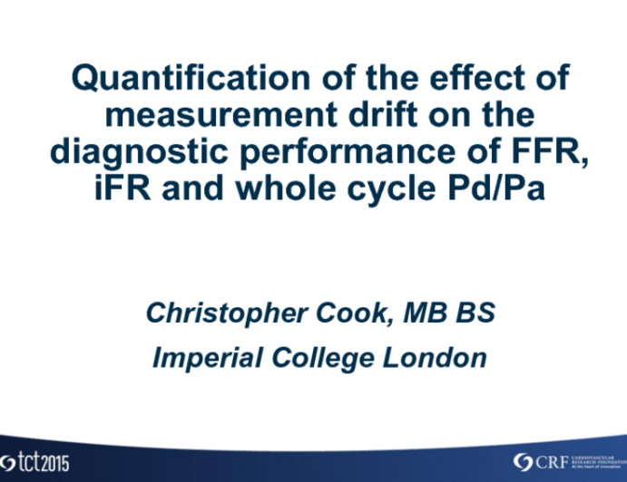 TCT 36: Quantification of the Effect of Measurement Drift on the Diagnostic Performance of FFR, iFR, and Whole Cycle Pd/Pa