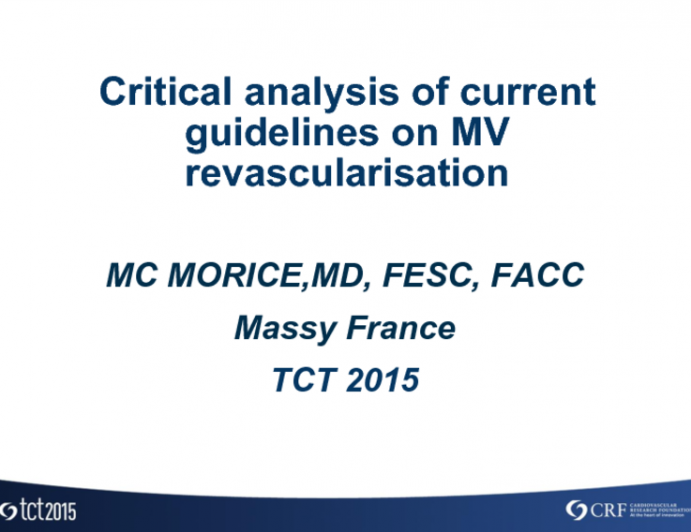 Critical Analysis of Current Guidelines on Multivessel Revascularization: Are They Up to Date?