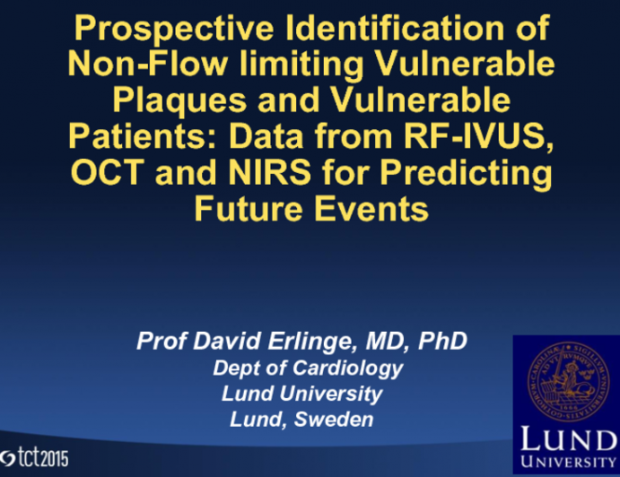 Prospective Identification of NonFlow Limiting Vulnerable Plaques and Vulnerable Patients: Data From Grayscale and RF-IVUS, OCT, and NIRS for Predicting Future Events