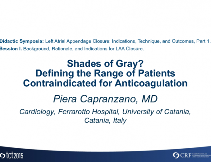 Shades of Gray? Defining the Range of Patients Contraindicated for Anticoagulation