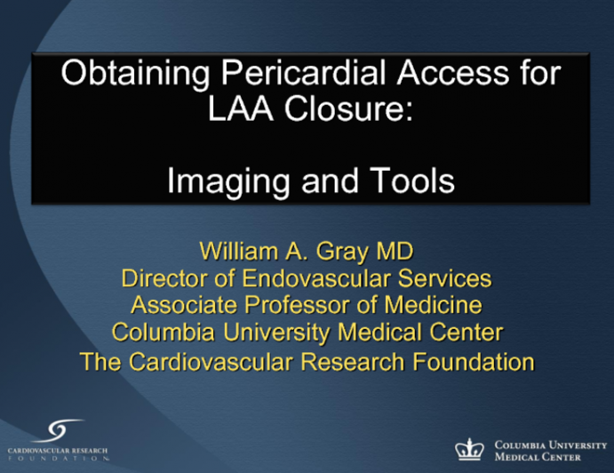 Obtaining Pericardial Access for LAA Closure: Imaging and Tools