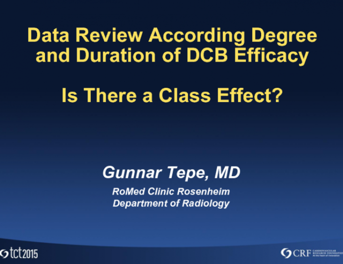 FIH Data Review Regarding Degree and Duration of DCB Efficacy in De Novo Lesions: Is There a Class Effect?