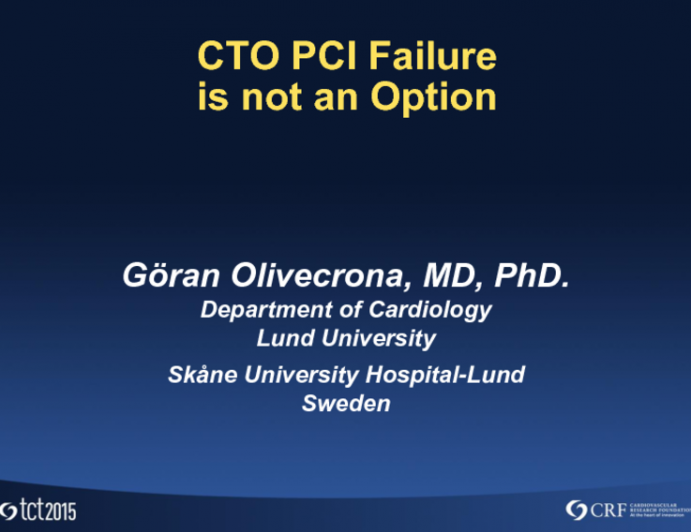 CTO PCI Failure Is Not an Option