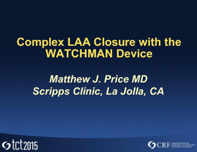 Complex LAA Closure With Watchman