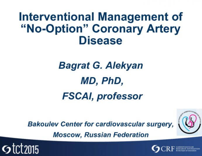 Interventional Management of No-Option Coronary Artery Disease