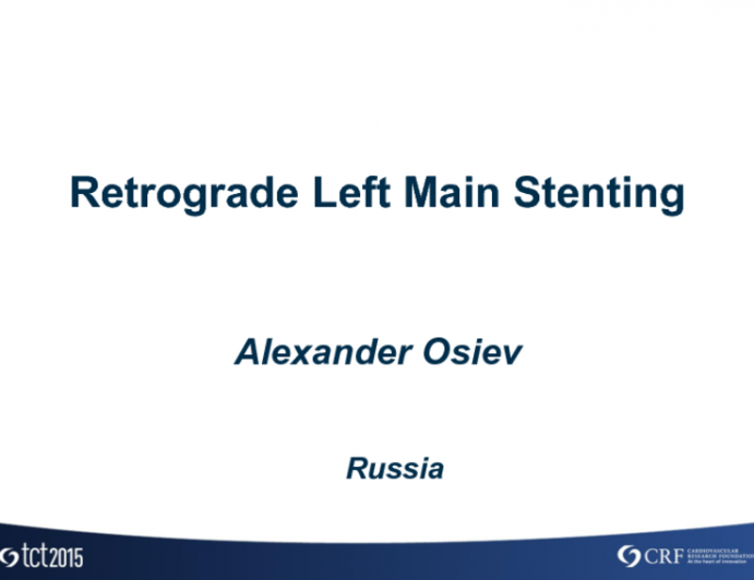 Retrograde Left Main Stenting