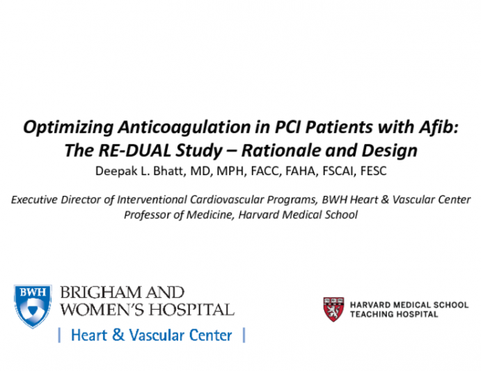 The RE-DUAL PCI Trial (Dabigatran in Patients With ACS and Atrial Fibrillation): Design, Rationale, and Status