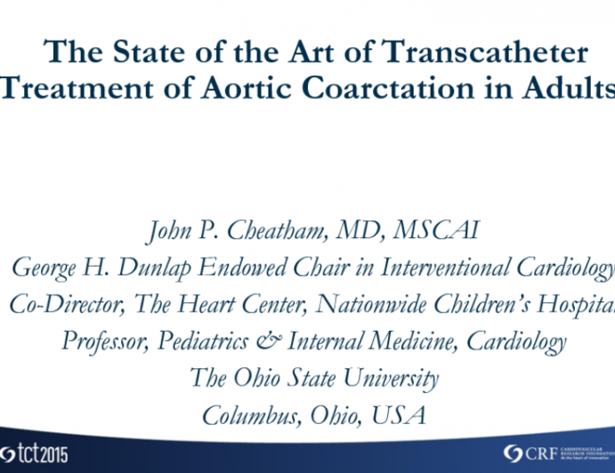 The State of the Art of Transcatheter Treatment of Aortic Coarctation in Adults