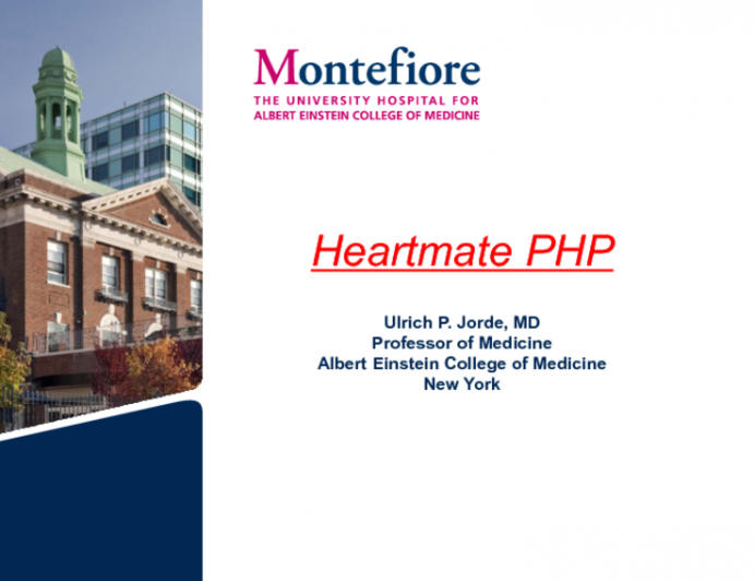LV to Aorta Pumping: HeartMate PHP
