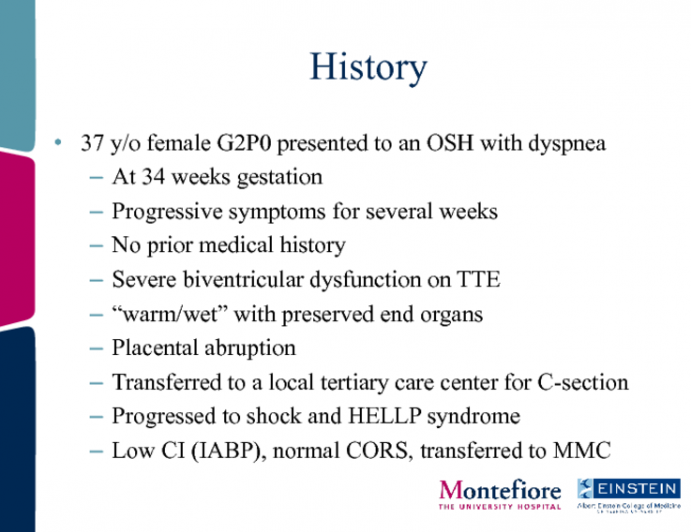 Case Introduction: A Decompensated Patient With Heart Failure and Hypotension