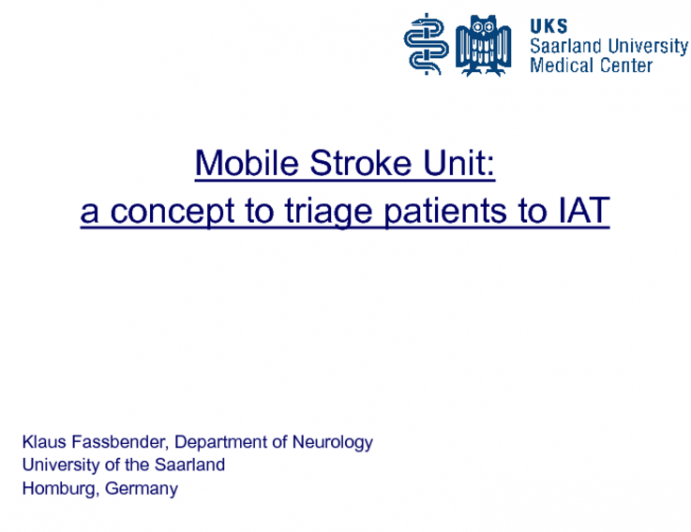 The Mobile Stroke Unit (MSU): A Mechanism to Triage Patients With Acute Stroke