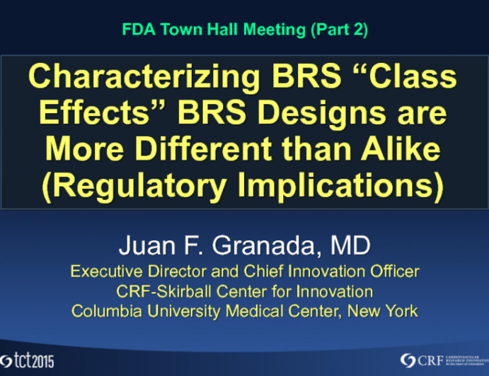 Controversial Viewpoint: Characterizing BRS Class Effects  BRS Designs Are More Different Than Alike (Regulatory Implications)