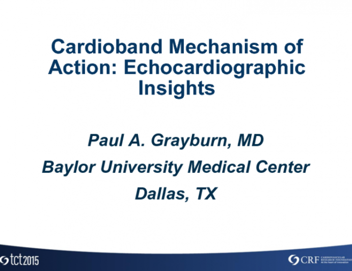 Cardioband Mechanism of Action: Echocardiographic Insights (2-D and 3-D)