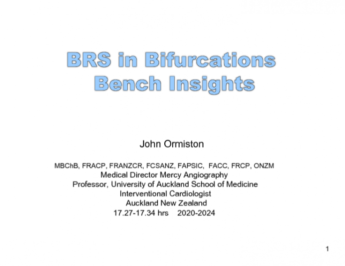 BRS in Bifurcations: Bench Insights