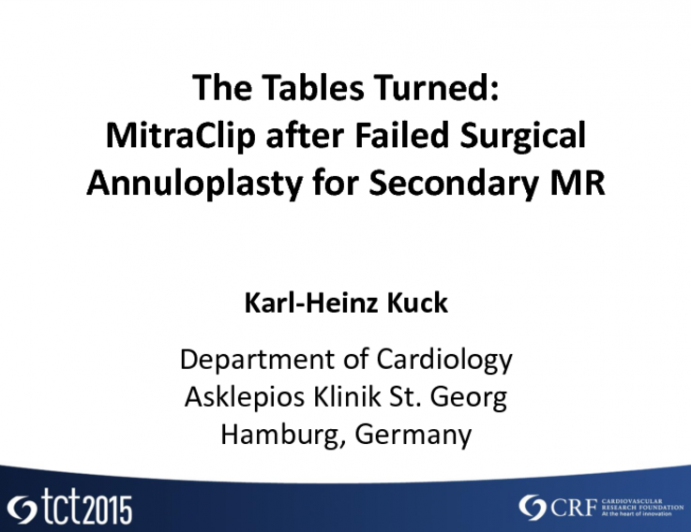 The Tables Turned: MitraClip After Failed Surgical Annuloplasty for Secondary MR