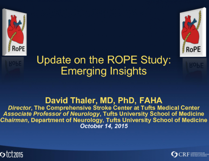 Update on the ROPE Study: Emerging Insights