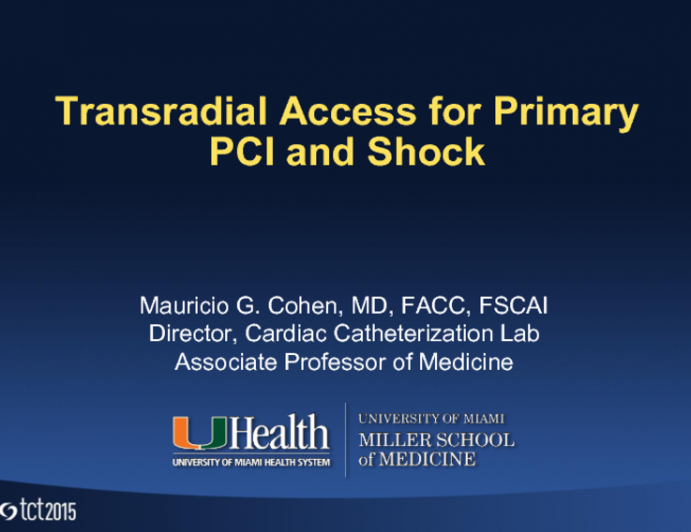 Transradial Access for Primary PCI and Shock