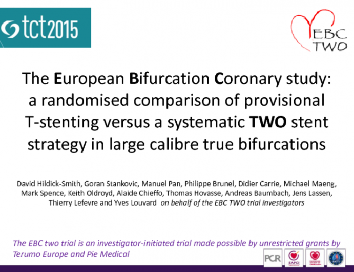 EBC 2 Study: One vs 2 Stents for Large Side Branches