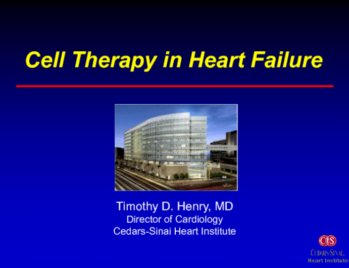 Cell Therapy for CHF