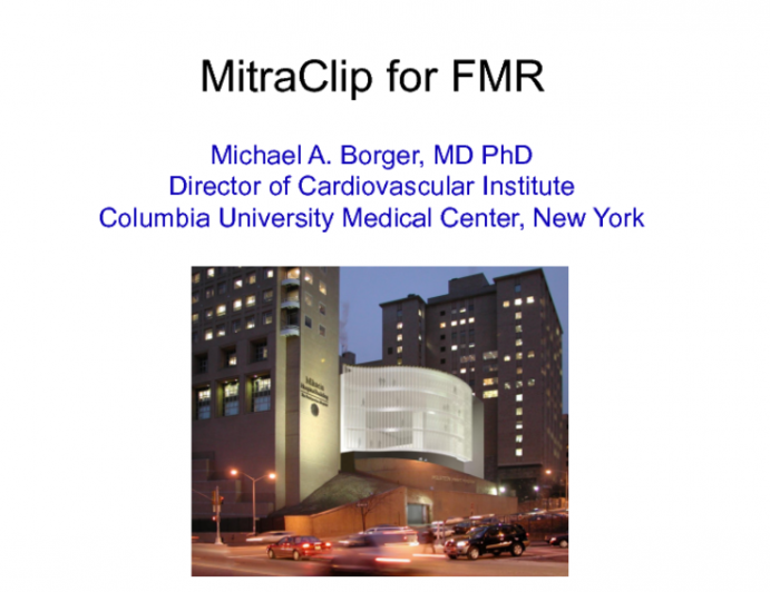 For This Patient, I Suggest Addressing the Mitral Valve: MitraClip for IMR After PCI