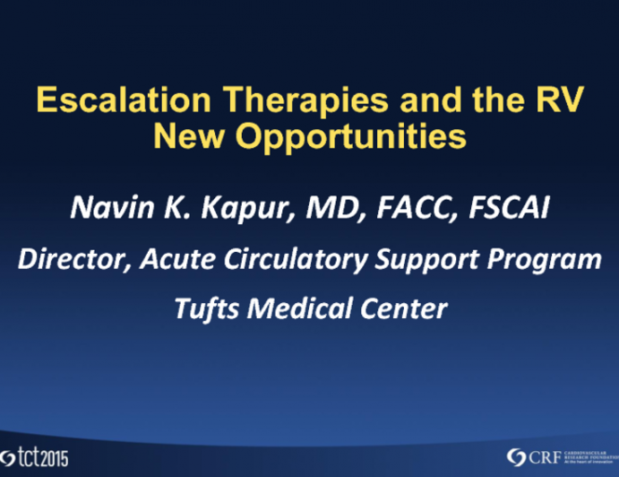 Escalation Therapies and RV Dysfunction: New Opportunities