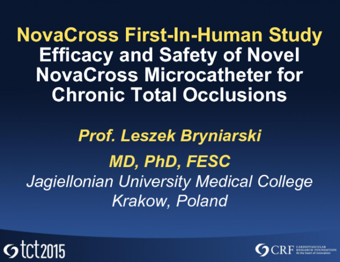 Efficacy and Safety of Novel NovaCross Microcatheter for Chronic Total Occlusions: First-in-Human Study