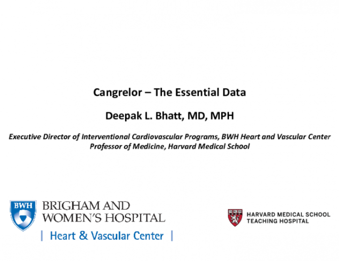 Cangrelor I: Data Essentials From the Champion Trials