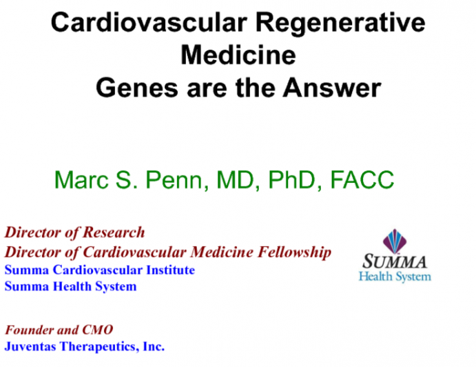 In Patients With End-stage Coronary Artery Disease With Ischemia and Scar, Which Cell Type Will Work Best? No Cell Works. Genes are the Answer.