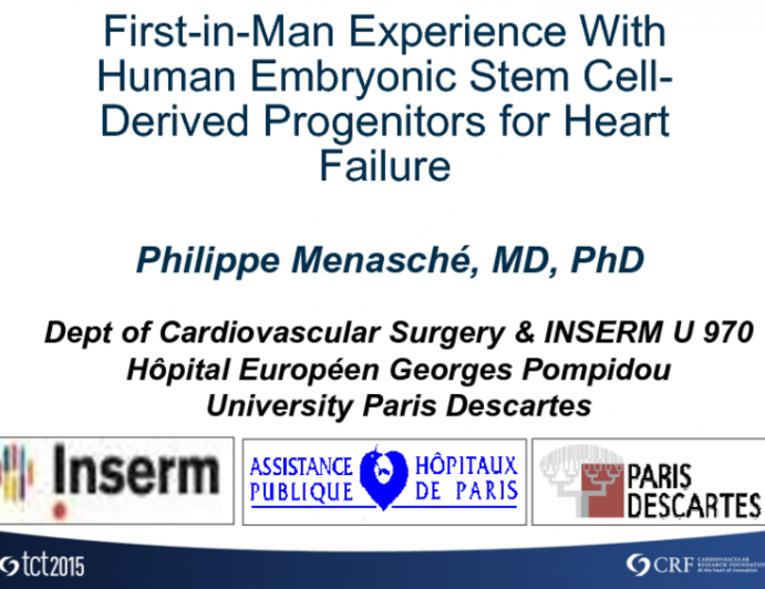 First-in-Man Experience With Human Embryonic Stem Cell-Derived Progenitors for Heart Failure