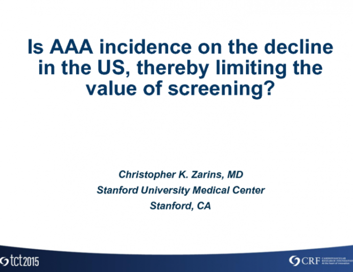 Is AAA Incidence on the Decline in the United States, Thereby Limiting the Value of Screening?