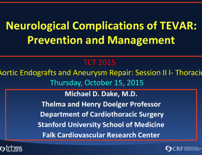 Neurological Complications of TEVAR: Prevention and Management