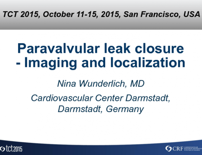Paravalvular Leak Closure: Imaging and Localization