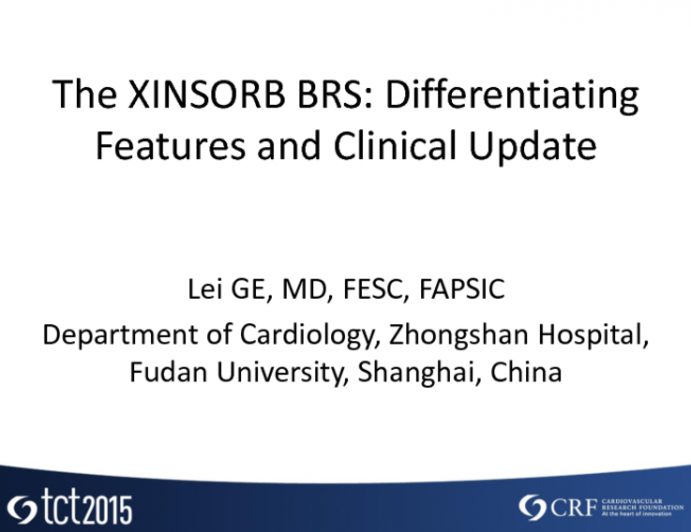 The XINSORB BRS: Differentiating Features and Clinical Update