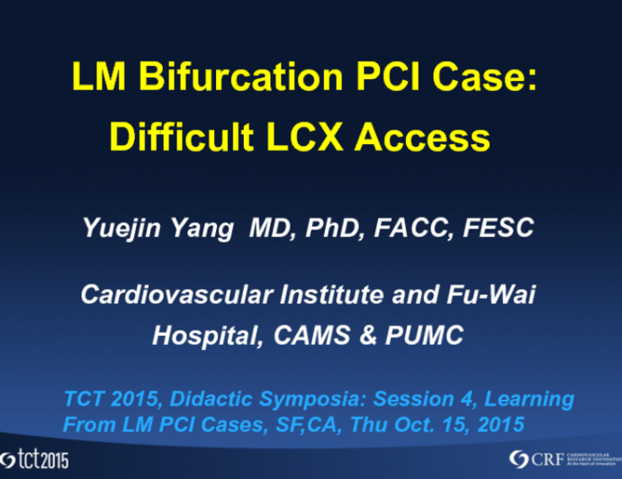 Left Main PCI Case 1: Difficult LCX Access