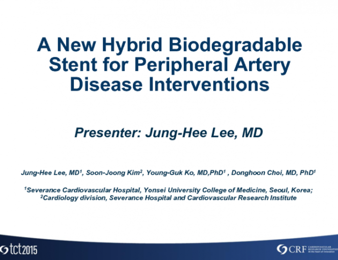 A New Hybrid Biodegradable Stent for Peripheral Artery Disease Interventions