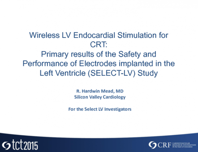 Miscellaneous Emerging Technologies 1: Wireless Cardiac Pacing Technology (EBR Systems)