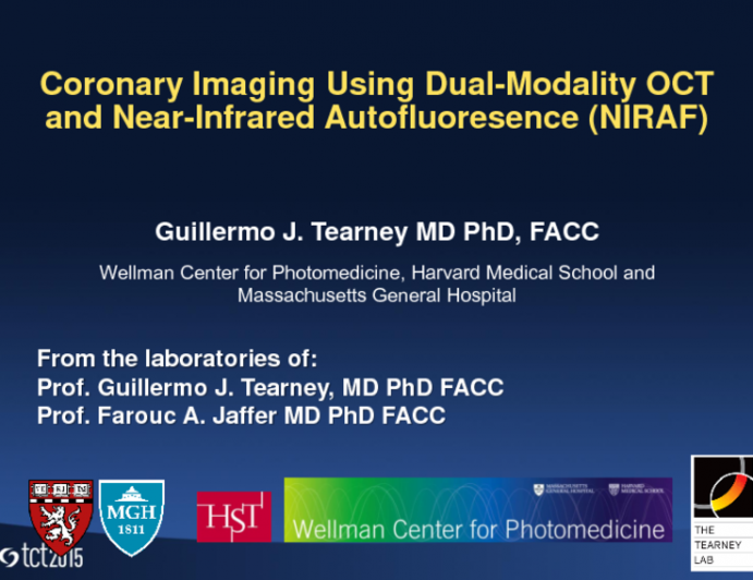 OCT Imaging Integration and Emerging Applications 4: Coronary Microstructural/Molecular Imaging Using Dual-Modality OCT and Near-Infrared Autofluoresence (NIRAF)