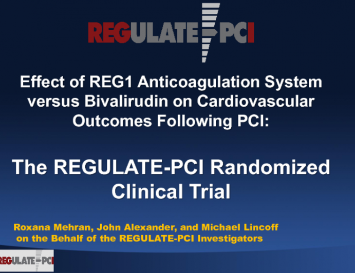 The REG1 Anticoagulation System: Lessons From Factor IX Inhibitor Using RNA Aptamer Technology