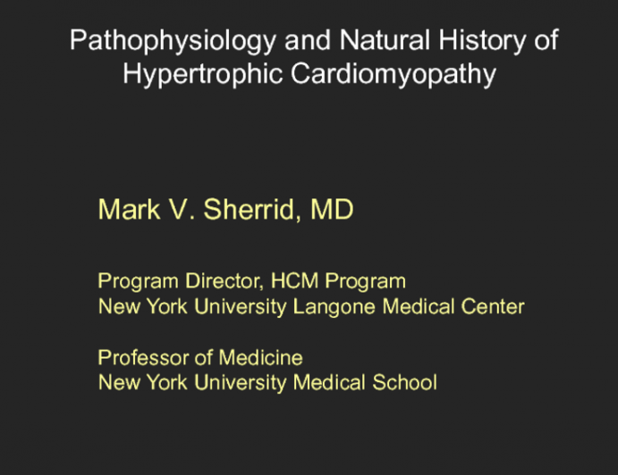 Pathophysiology and Natural History