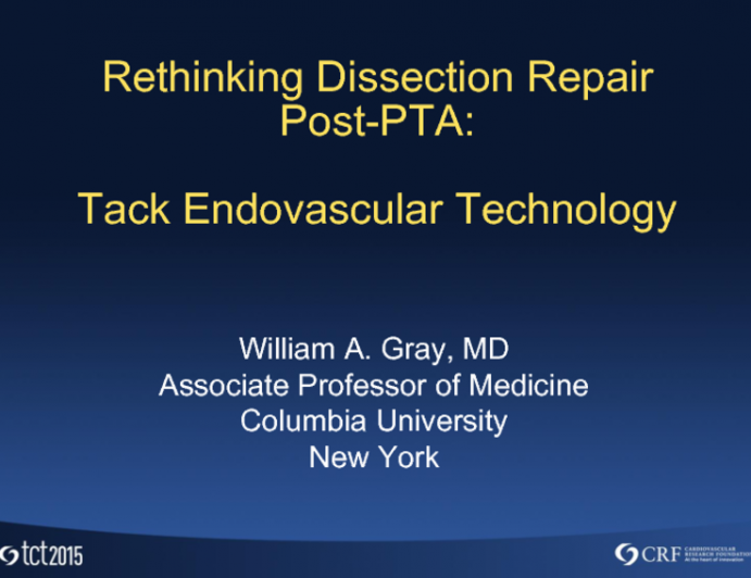 Featured Vascular Innovation Technologies 4: Rethinking Dissection Repair Post-PTA  Tack-It Endovascular Technology